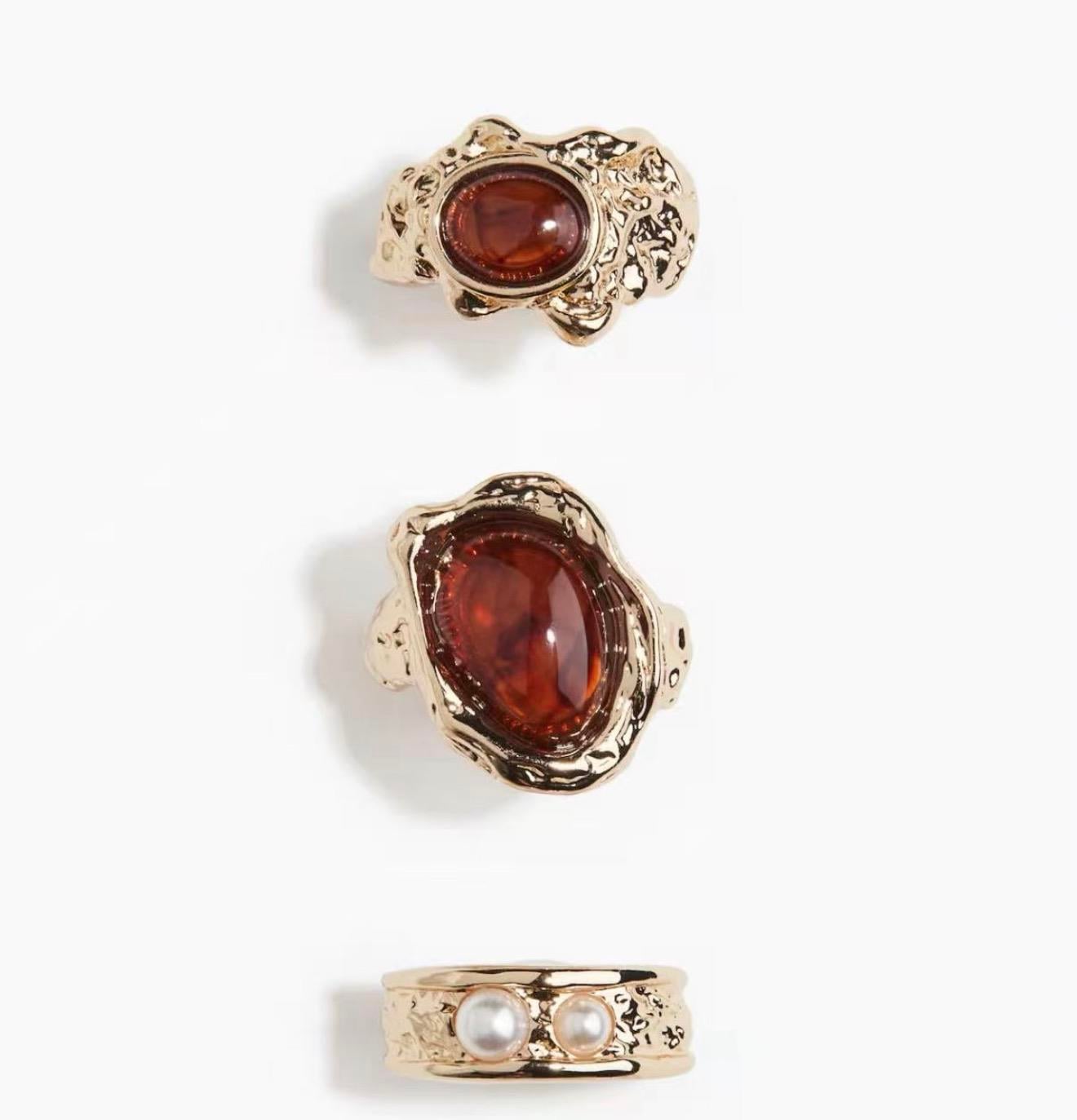 Renkli Çoklu Yüzük Seti