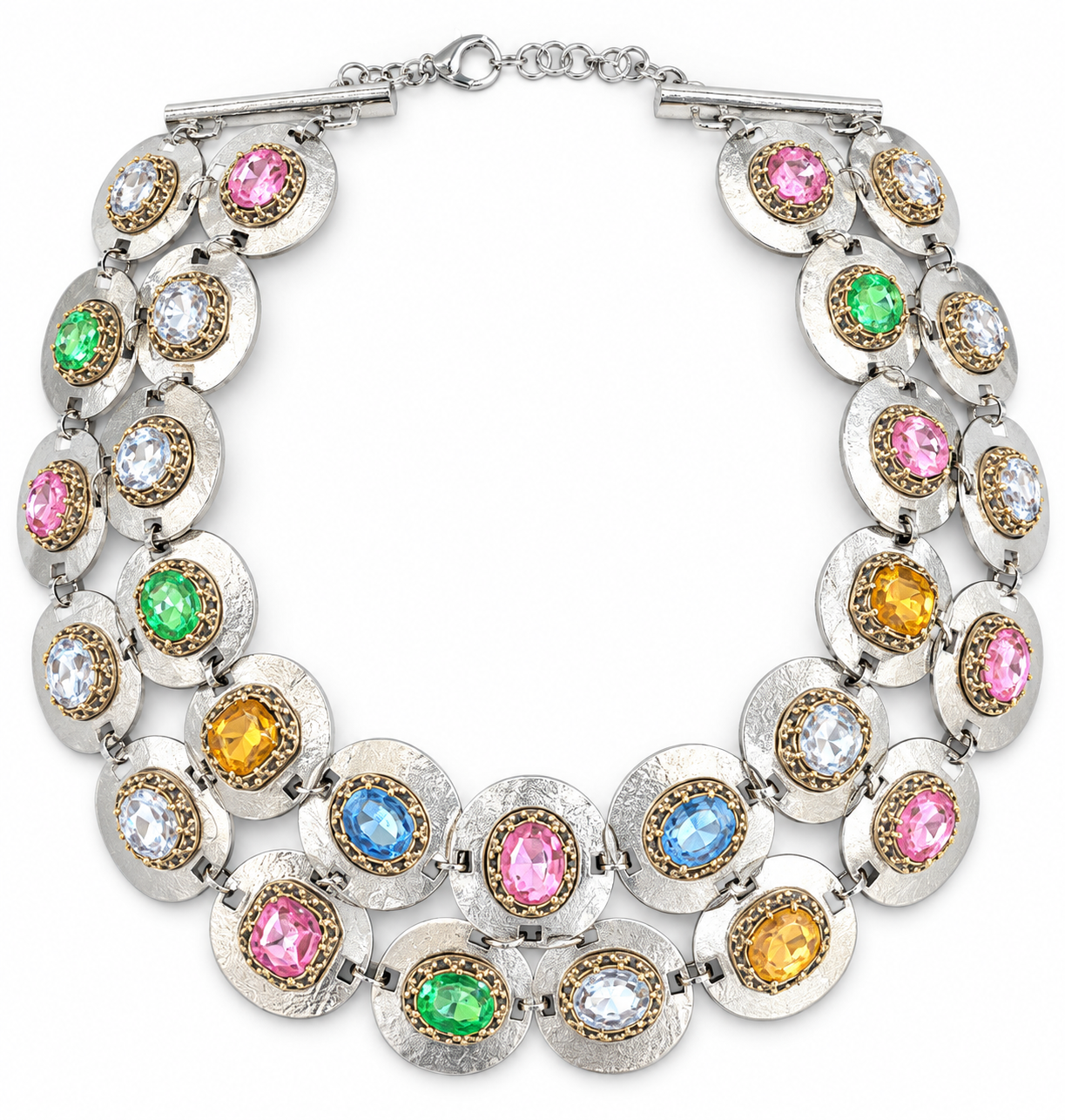 Renkli Taşlı Choker Kolye
