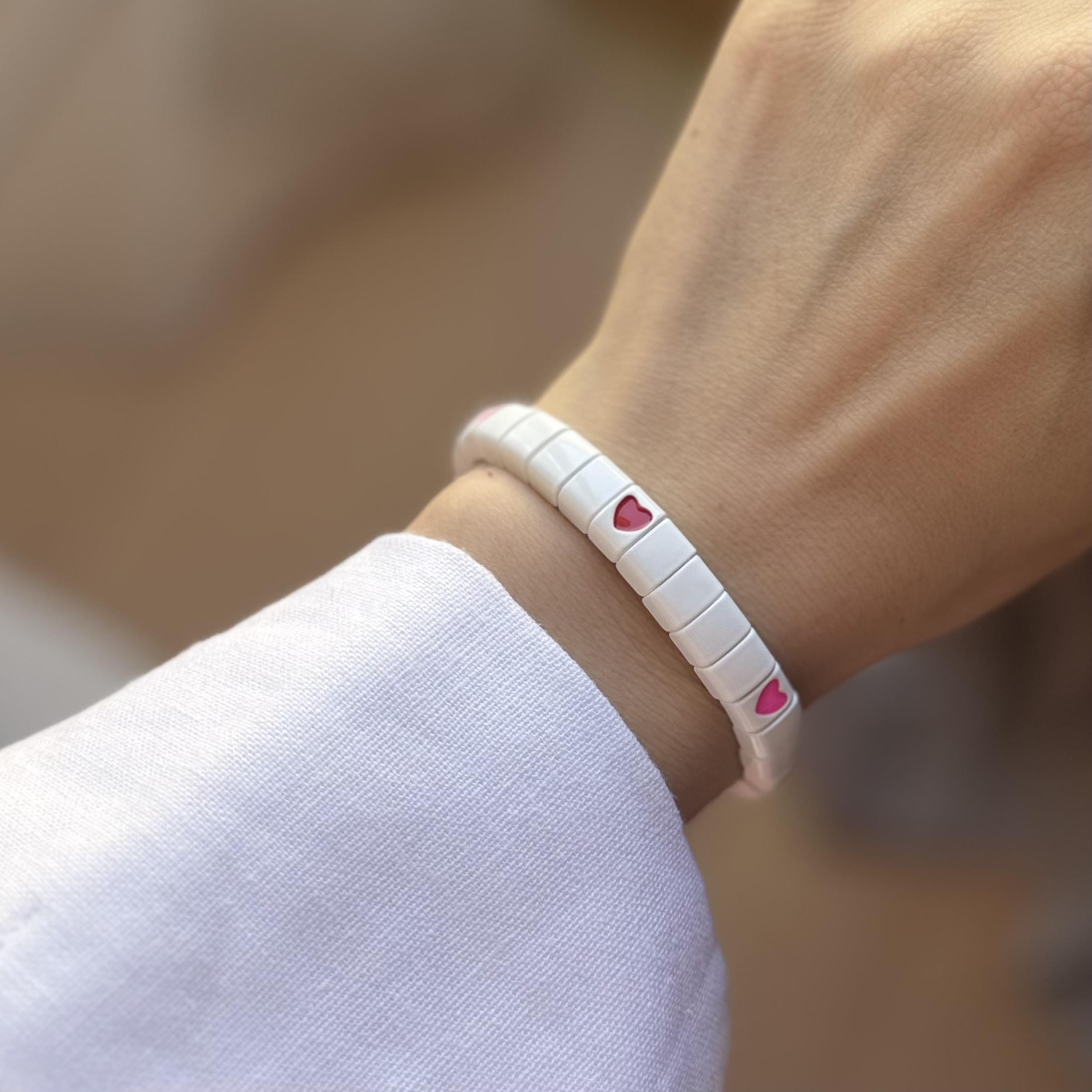 Seramik Kalpli Lastik Bileklik