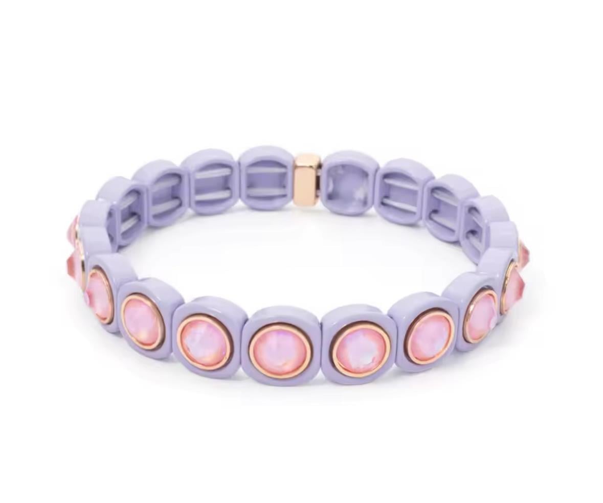 Seramik Kristal Taş Lastik Bileklik