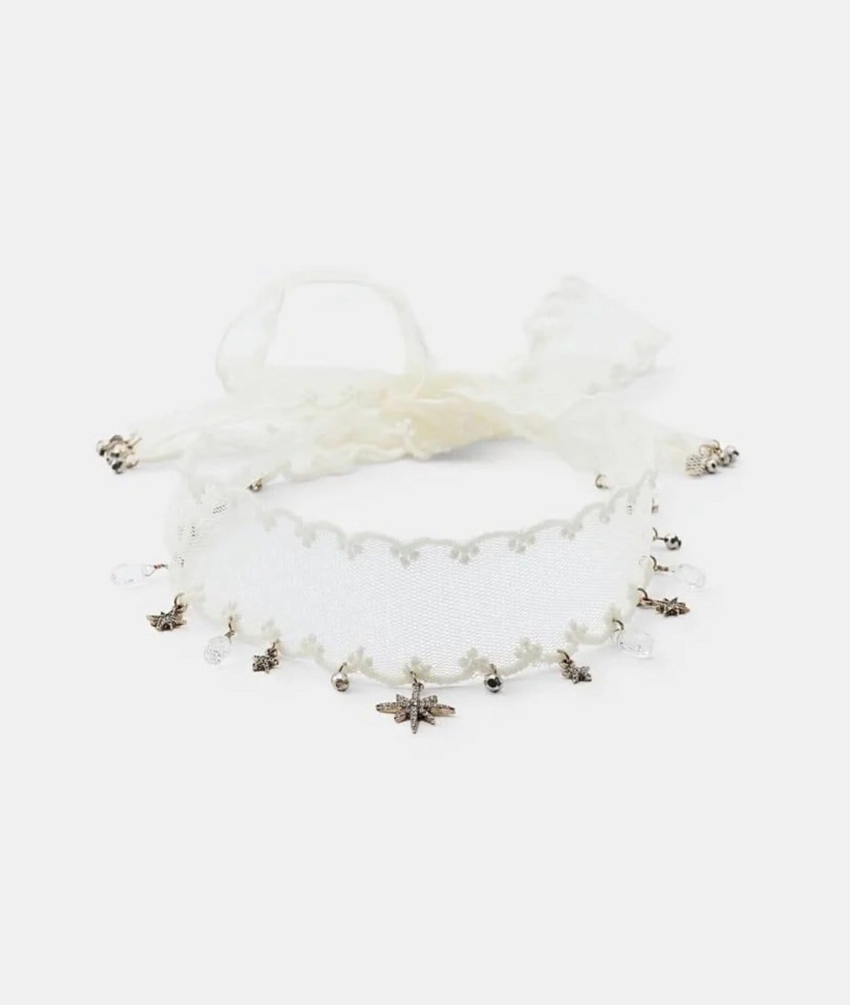 Tül Charmlı Choker Kolye