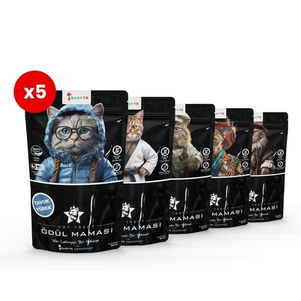 Kediler İçin Karışık Ödül Maması 80 Gr*5 Adet 400 Gram 