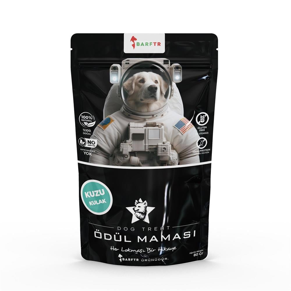 Kuzu Kulak Çiğnemelik Atıştırmalık Ödül Maması 80 GRAM Köpekler İçin