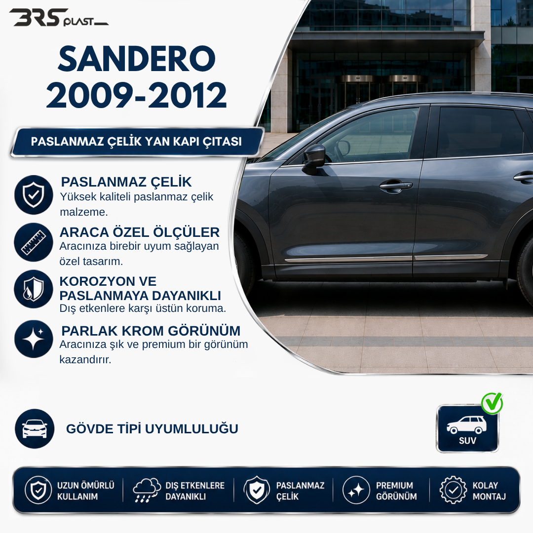 DACIA SANDERO STEPWAY 2009- YAN KAPI ÇITASI