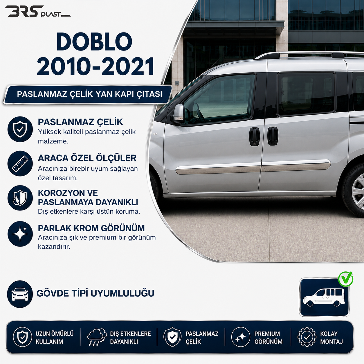 FIAT DOBLO 2010- YAN KAPI ÇITASI YM