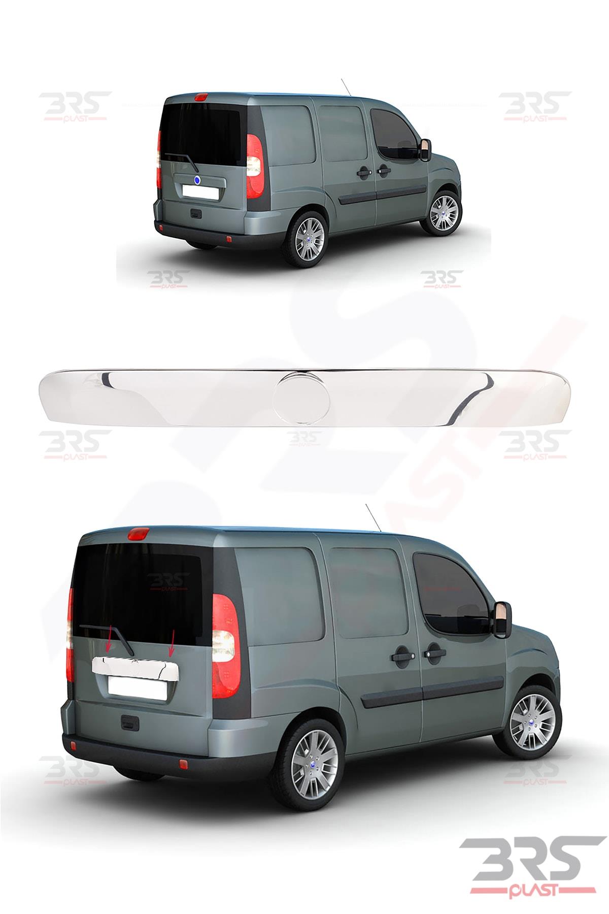Fiat Doblo Krom Bagaj Çıtası 2006-2010 Paslanmaz Çelik