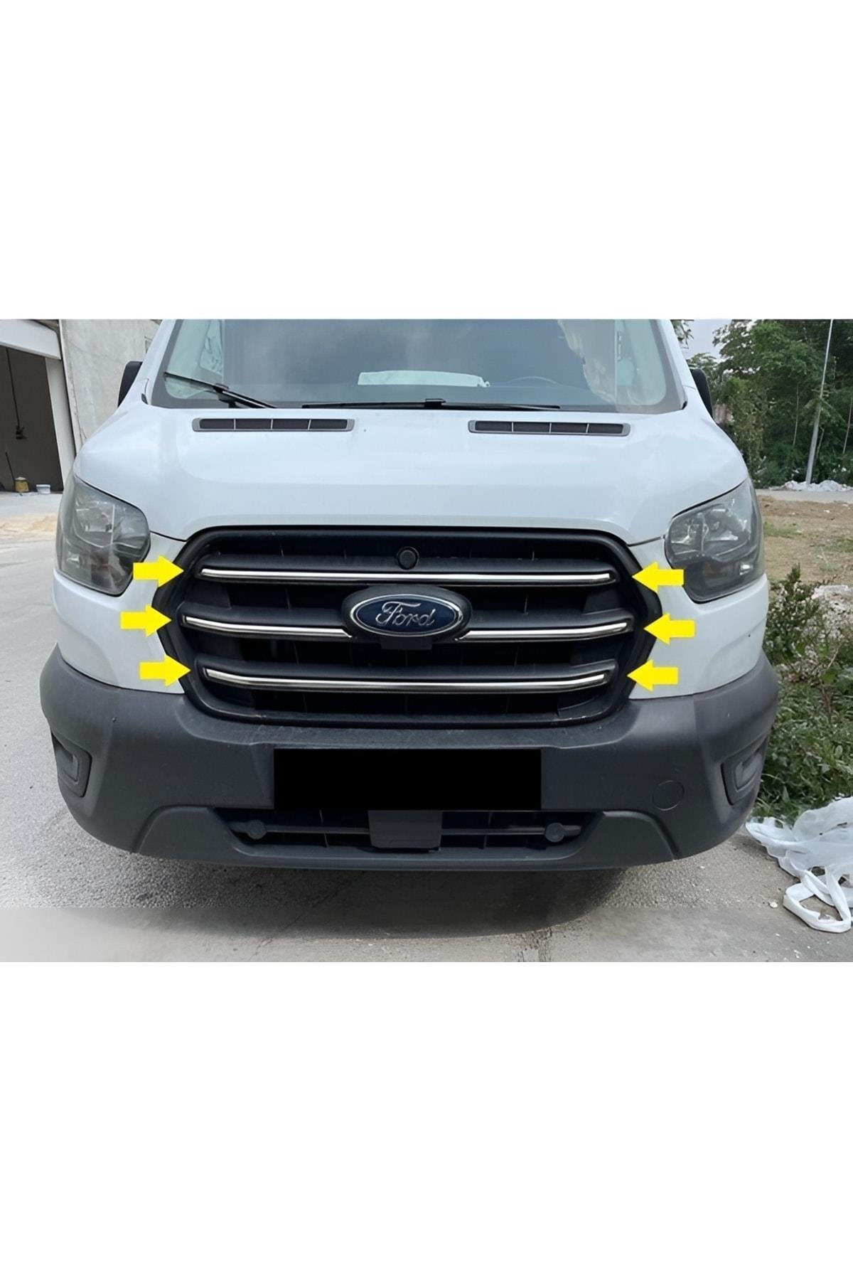 Ford Transit Uyumlu Krom Ön Panjur 4 Parça P.çelik 2019 Ve Üzeri