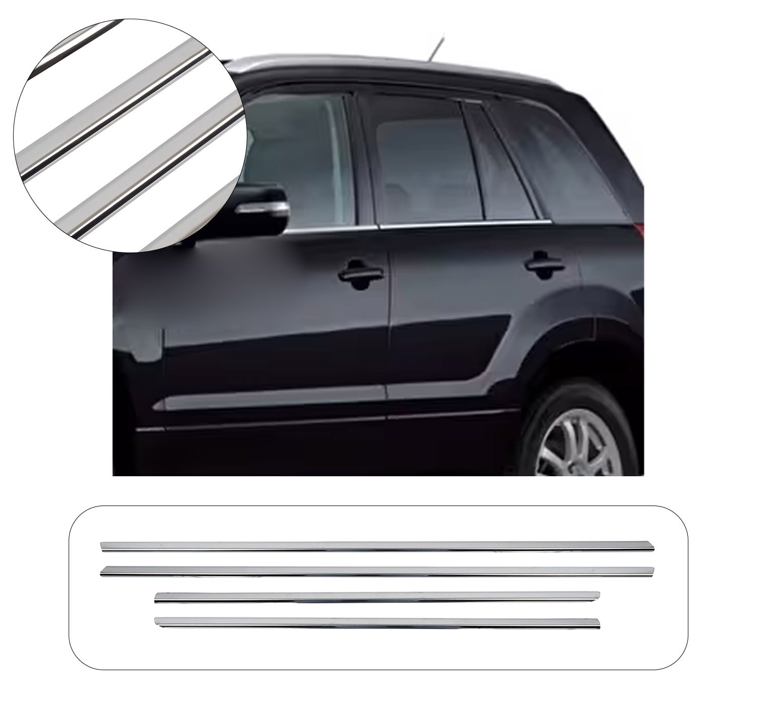 GRAND VITARA SUV 2007 -2015 CAM ÇITASI 4 PRÇ. P.ÇELİK