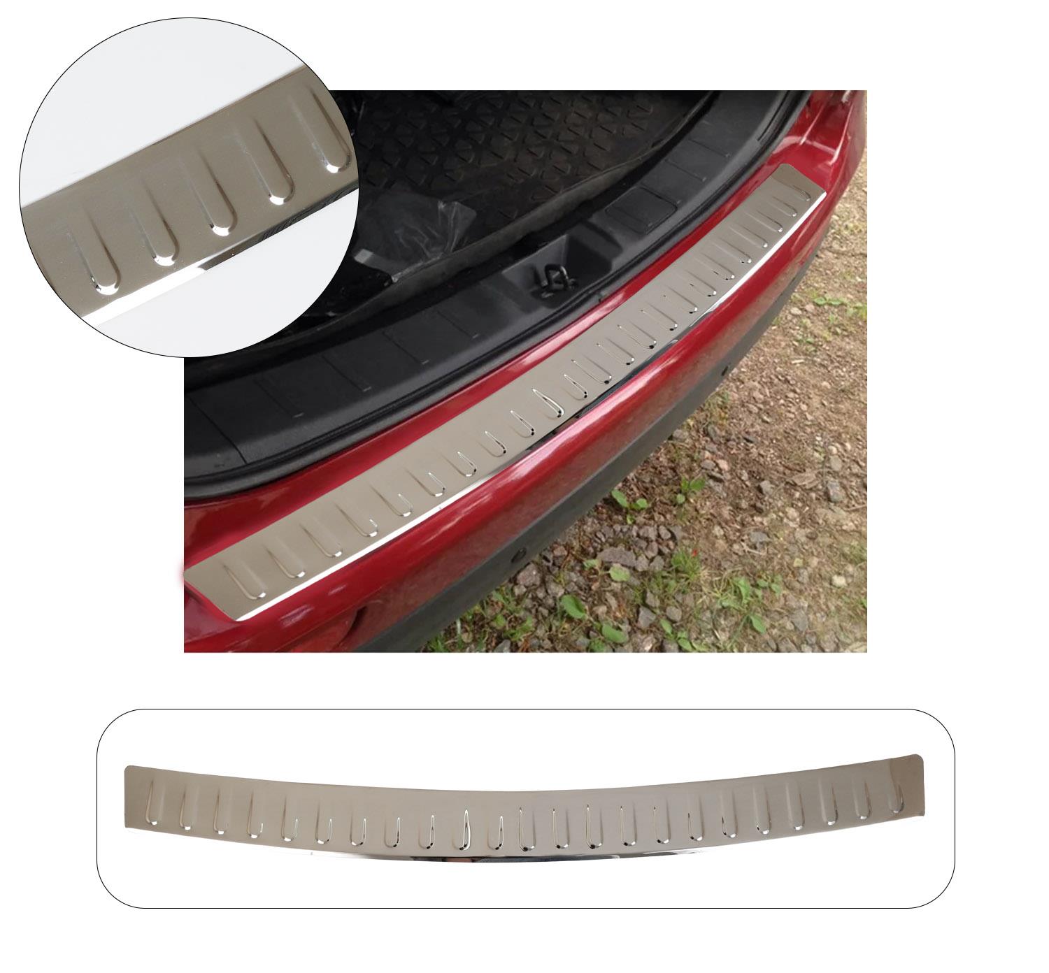 MITSUBISHI OUTLANDER 2 2012-2015 KROM PARLAK ARKA TAMPON ÜSTÜ KORUMA