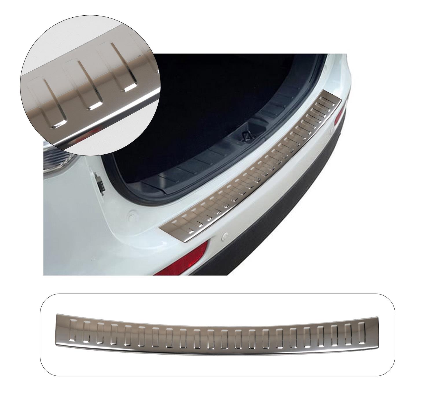 MITSUBISHI OUTLANDER 3 2015-2019 KROM PARLAK ARKA TAMPON ÜSTÜ KORUMA