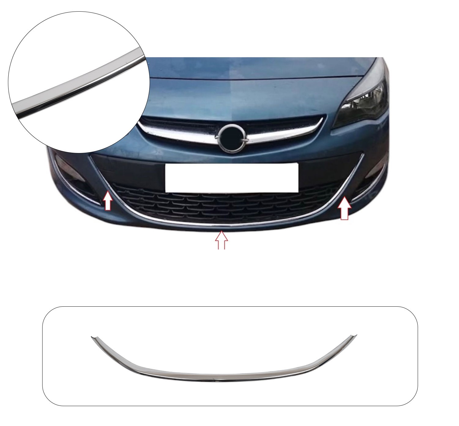 OPEL ASTRA J HB 2010-2014 ÖN TAMPON ÇITASI