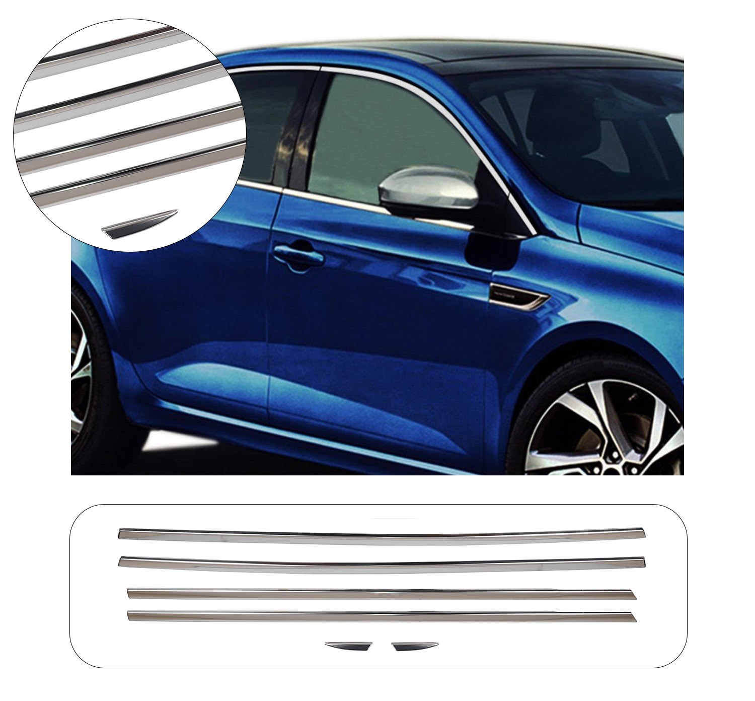 RENAULT MEGANE 4 2016- CAM ÇITASI 6 PRÇ