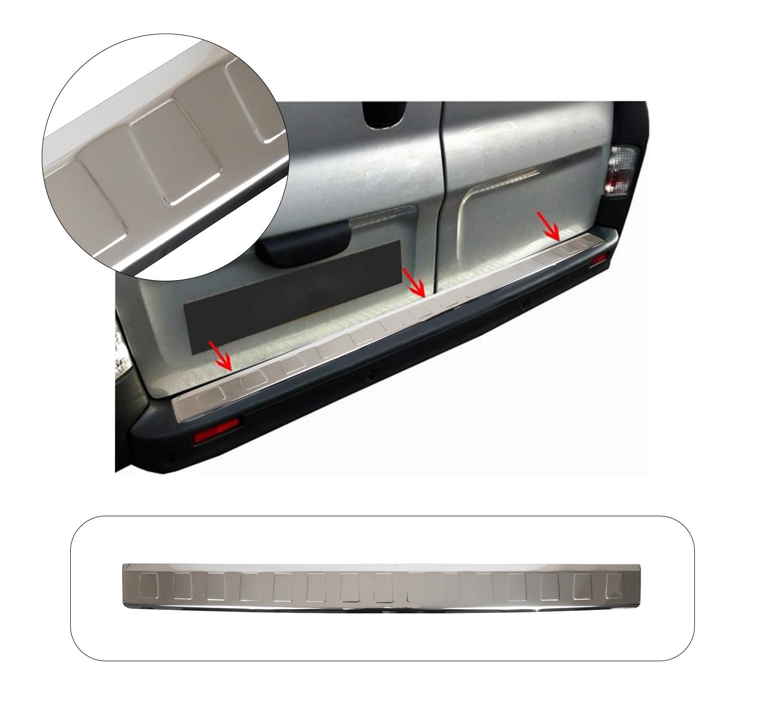 RENAULT TRAFIC 2001-2014 LONG KROM PARLAK ARKA TAMPON ÜSTÜ KORUMA