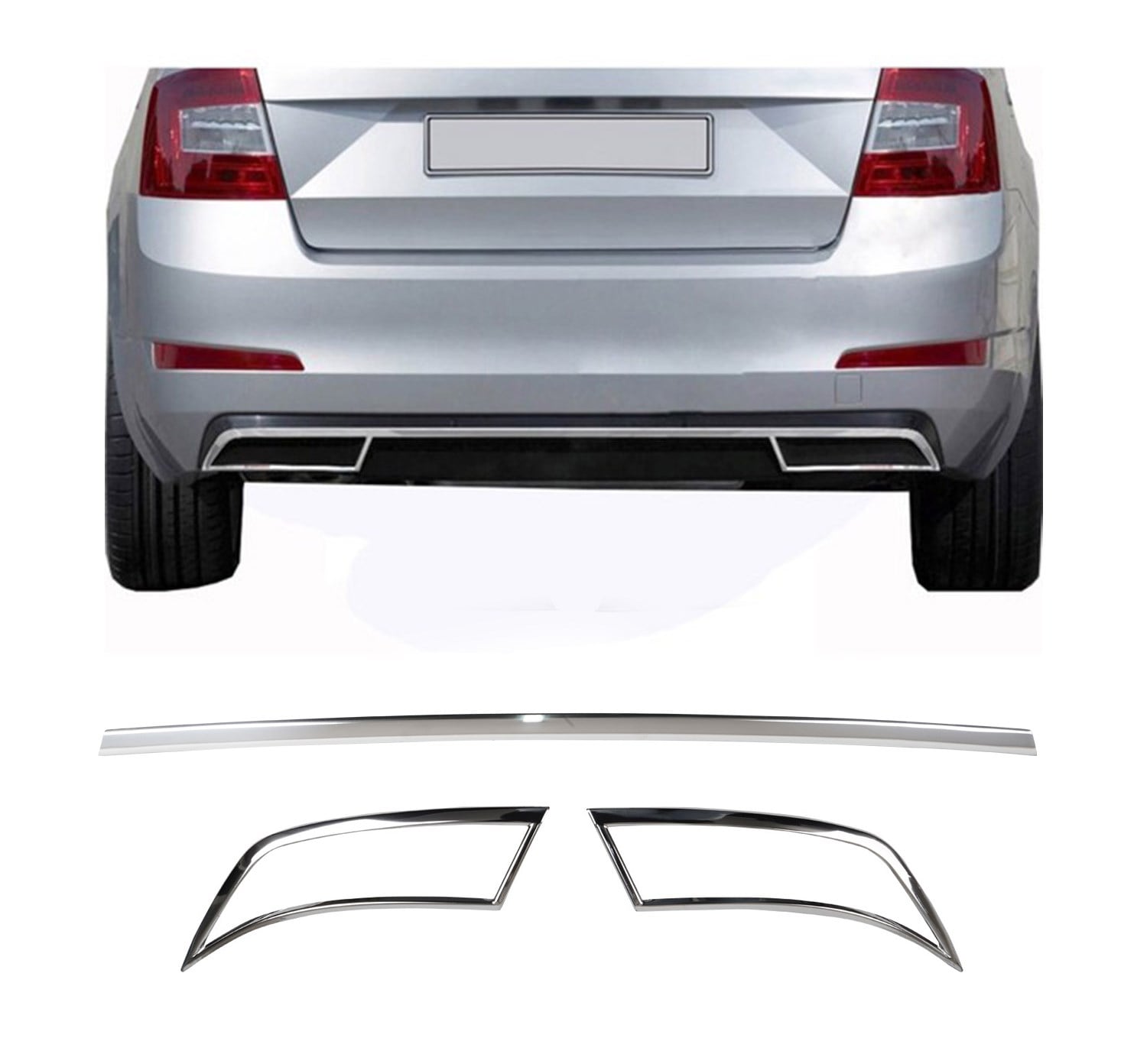 SKODA OCTAVIA 3 A7 2013- EGZOZ ÇERÇEVESİ + ARA ÇITA
