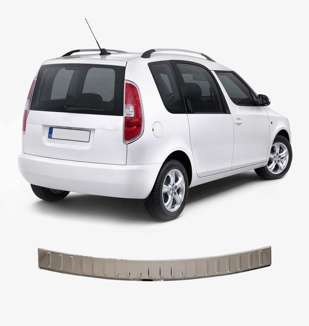 SKODA ROOMSTAR 2007-2010 KROM PARLAK ARKA TAMPON ÜSTÜ KORUMA