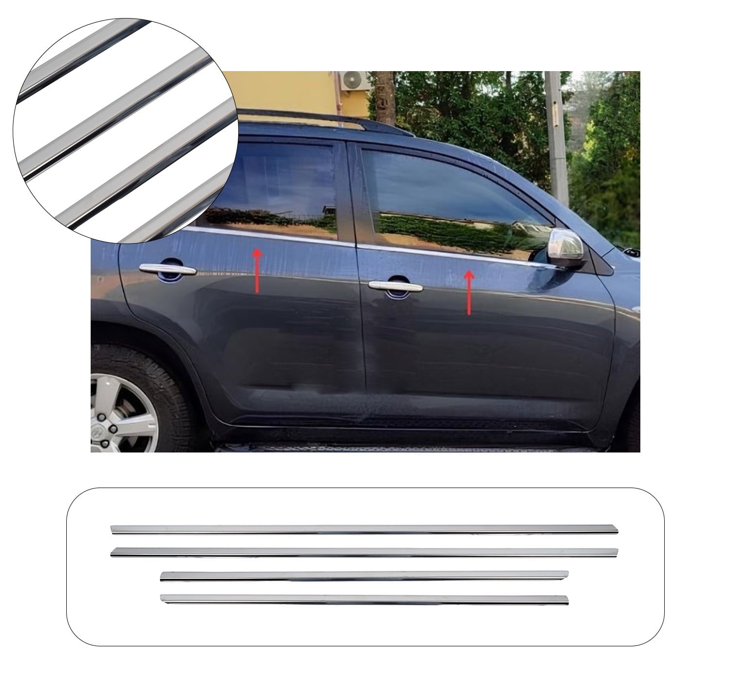 TOYOTA RAV 4 2006 CAM ÇITASI 4 PRÇ. P.ÇELİK