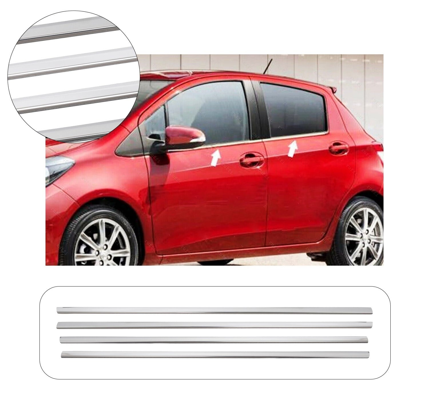 TOYOTA YARIS 2006-2012 CAM ÇITASI 4 PRÇ