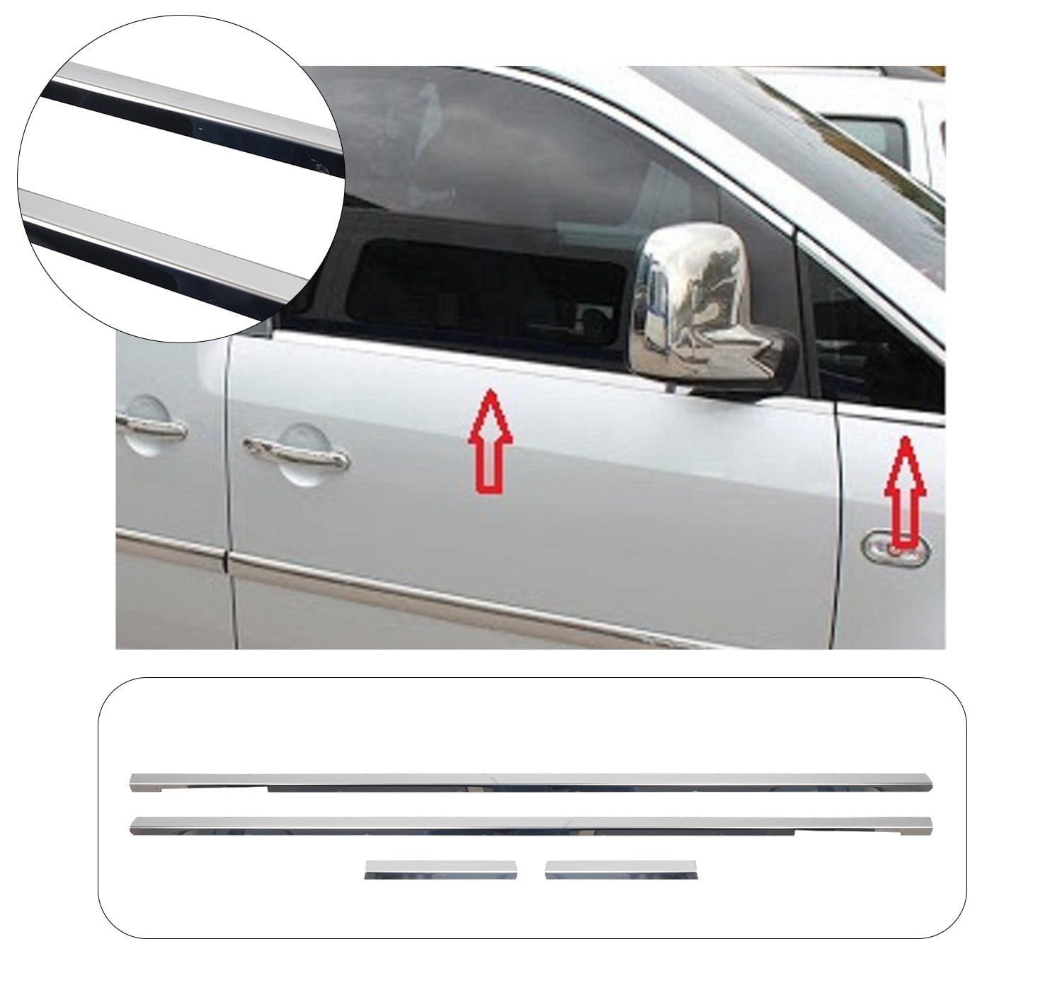 VW CADDY 2004- CAM ÇITASI 4 PRÇ