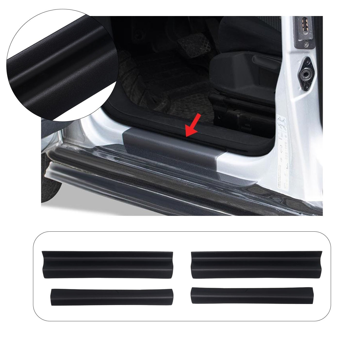 VW CADDY 2015- ABS KAPI EŞİĞİ 4 PRÇ