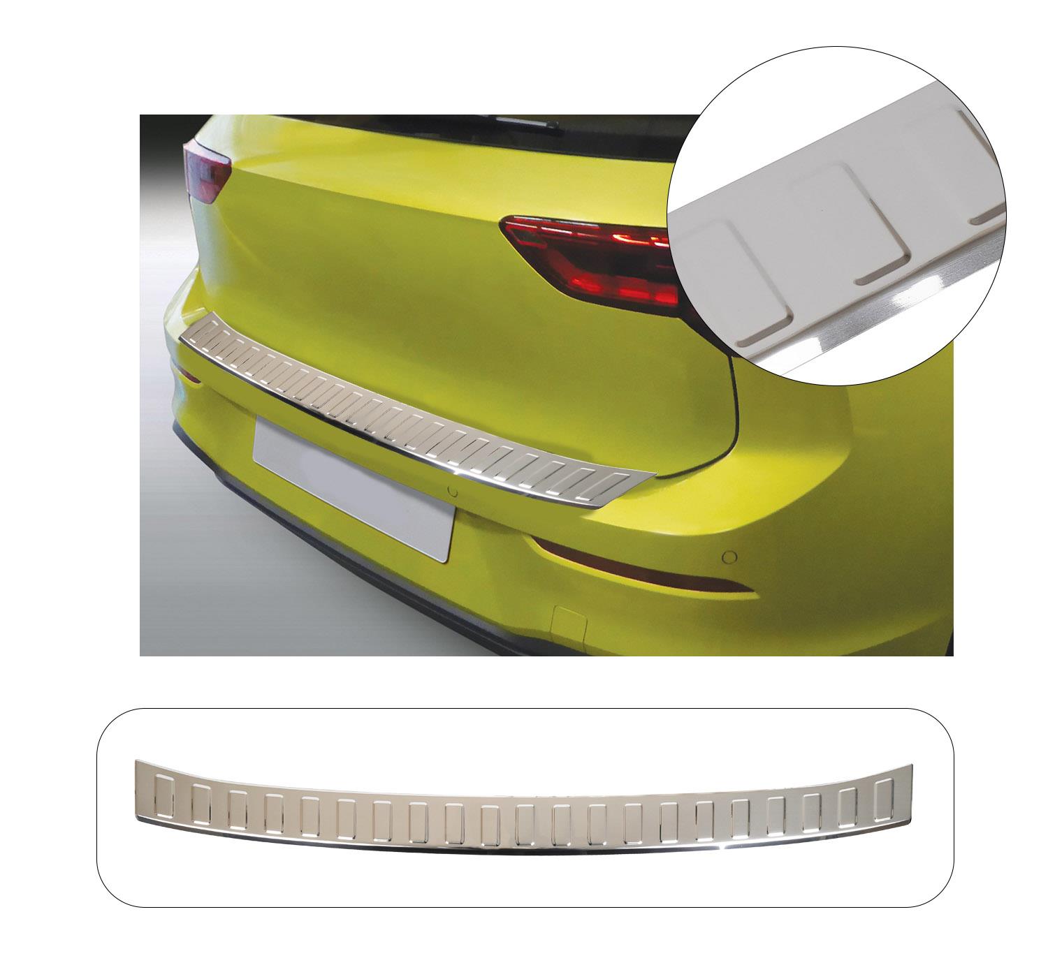 VW GOLF 8 HB 2019- KROM PARLAK ARKA TAMPON ÜSTÜ KORUMA