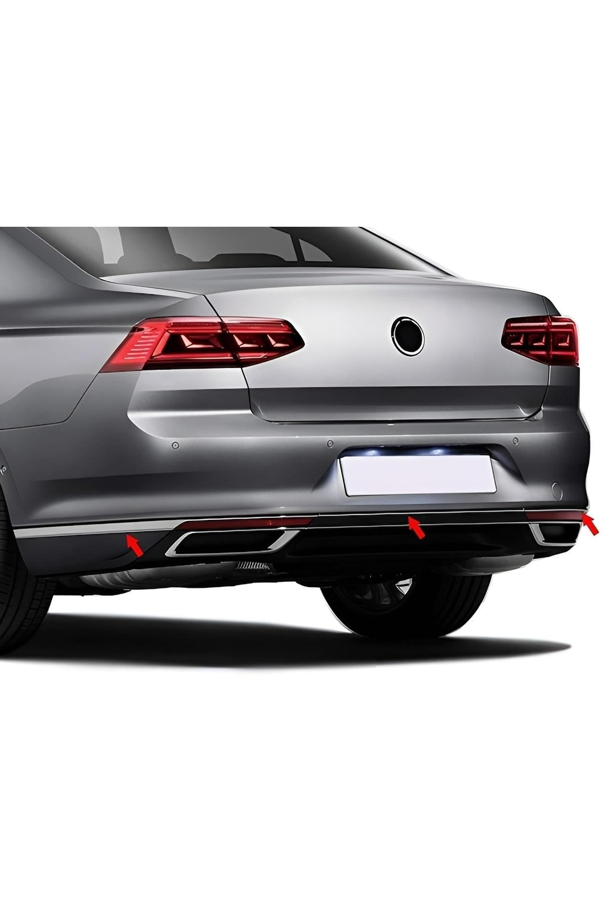Vw Passat B8.5 Krom Arka Tampon Çıtası P.çelik 2019 Ve Üzeri