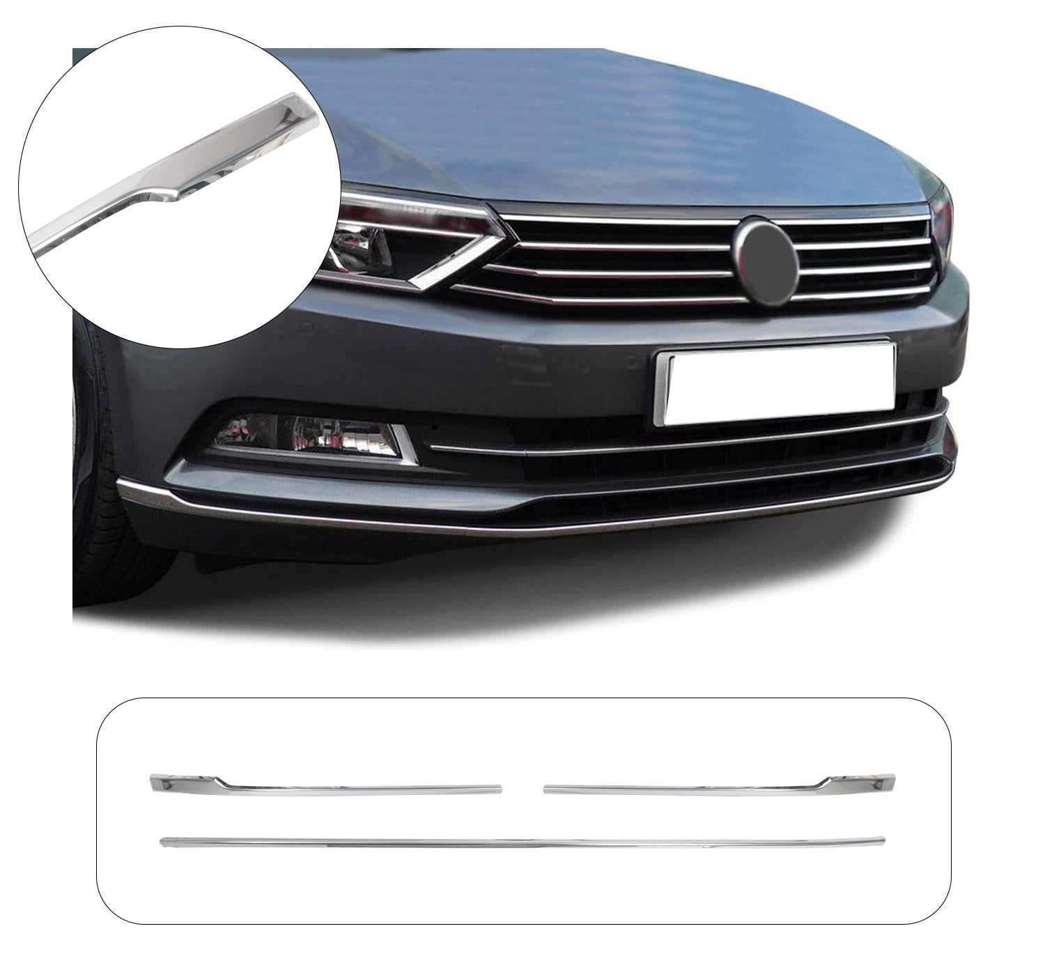 VW PASSAT B8,5 ÖN TAMPON ÇITASI 3 PRÇ