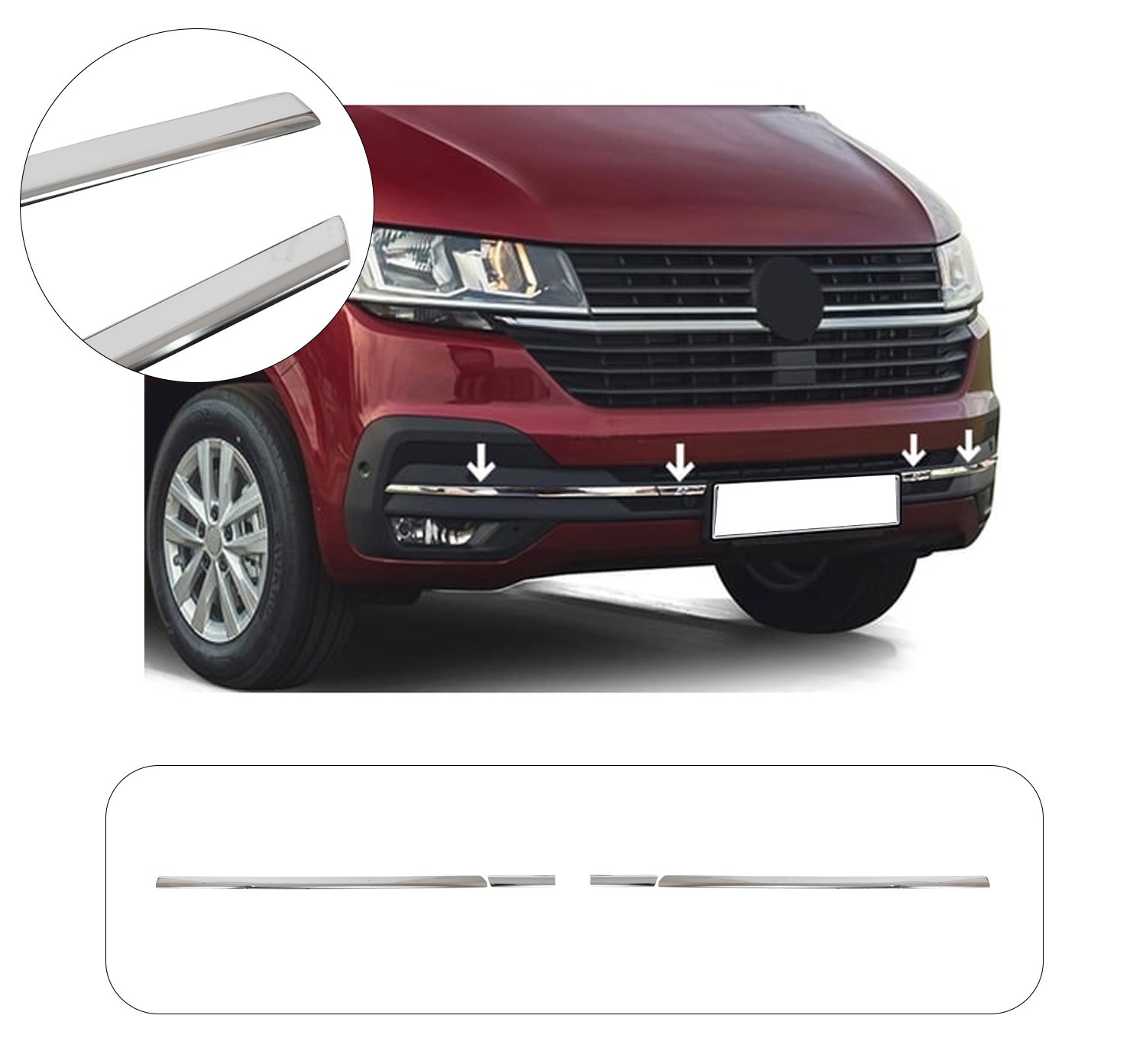 VW T6.1 ÖN TAMPON ALT IZGARA
