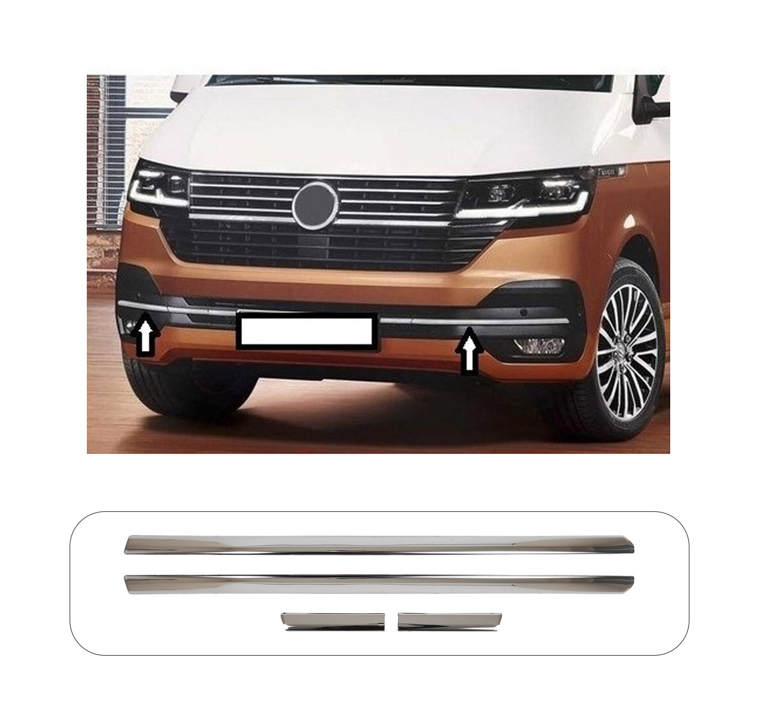 VW TRANSPORTER T6.1 ÖN TAMPON ÇITASI 4 PRÇ.