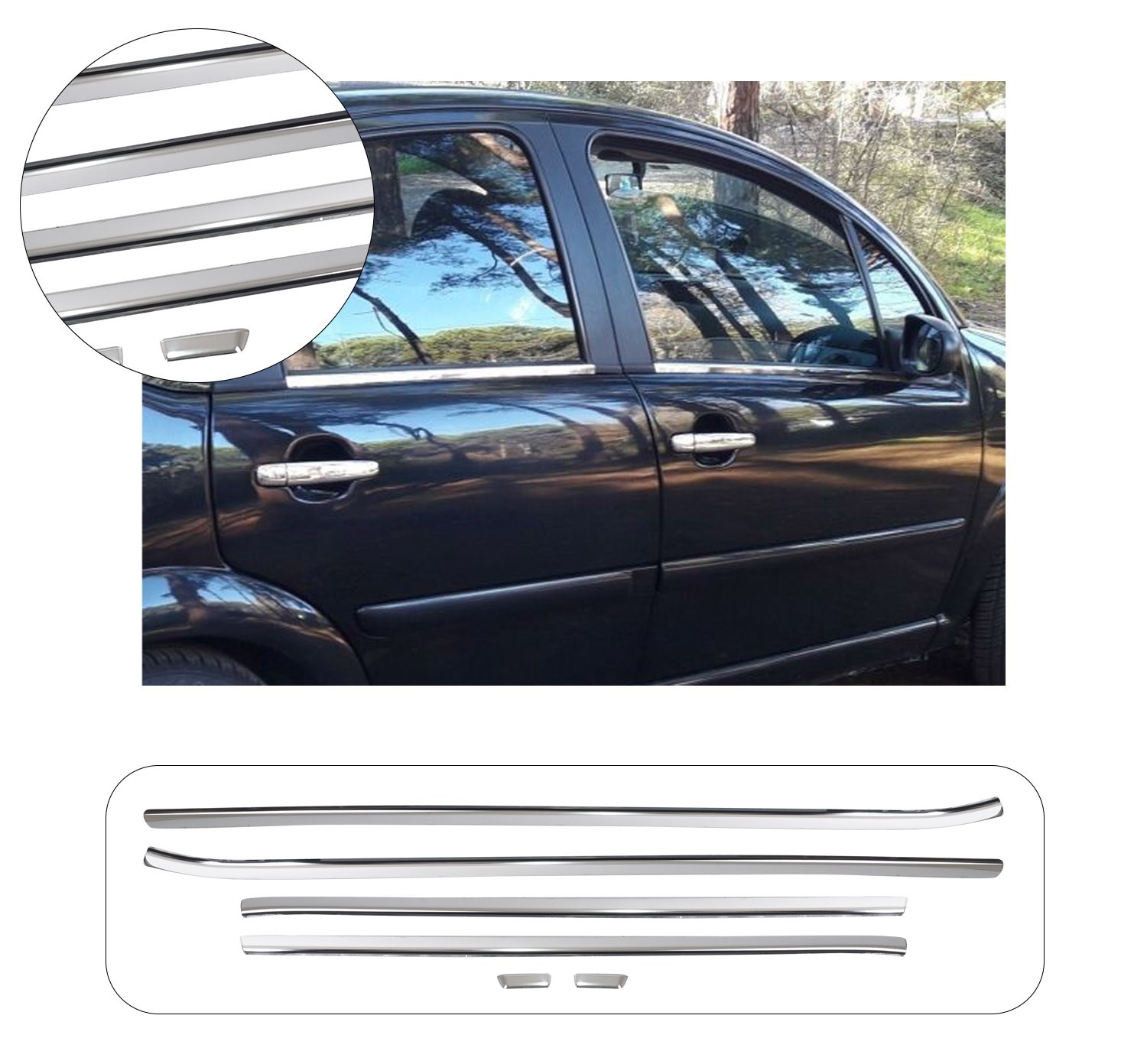 CITROEN C3 2009- CAM ÇITASI 6 PRÇ