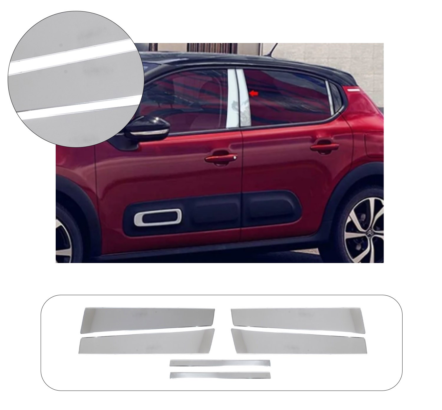 CITROEN C3 2020- KAPI DİREĞİ 6 PRÇ