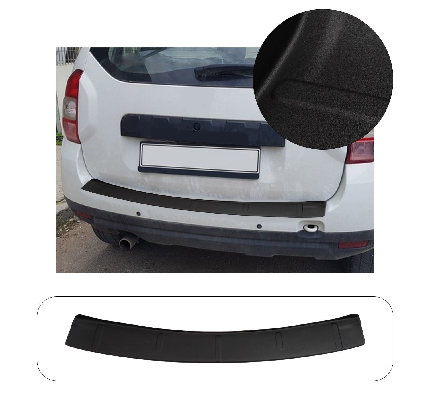 DACIA DUSTER 2010-2017 ARKA TAMPON ÜSTÜ KORUMA GENİŞ MODEL