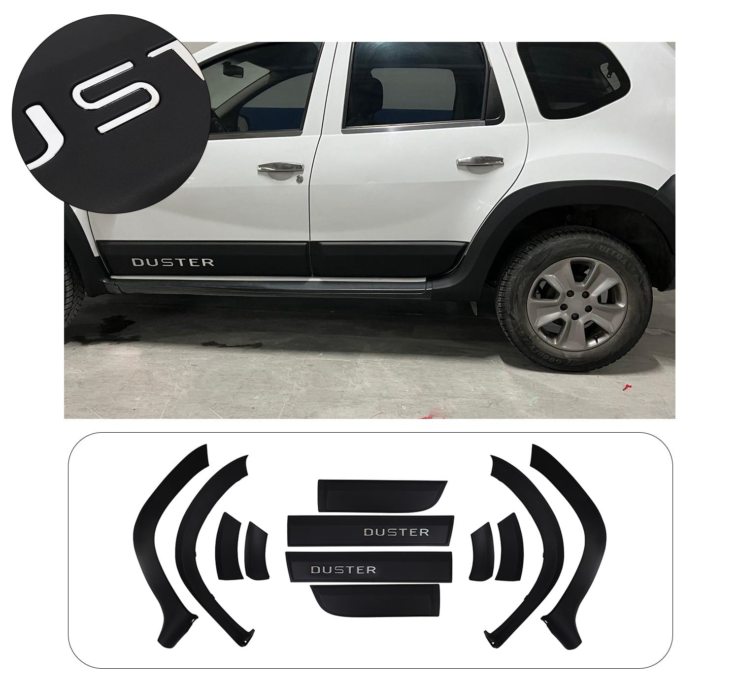 DACIA DUSTER ENJEKSİYON 2010-2017 KROM YAZILI DODİK SET