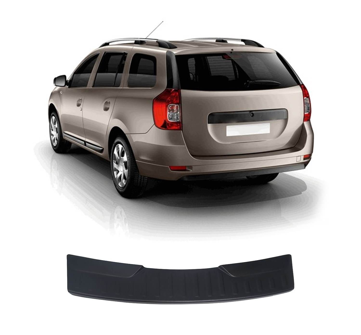 DACIA LOGAN 2 MCV 2013- ABS GENİŞ ARKA TAMPON ÜSTÜ KORUMA