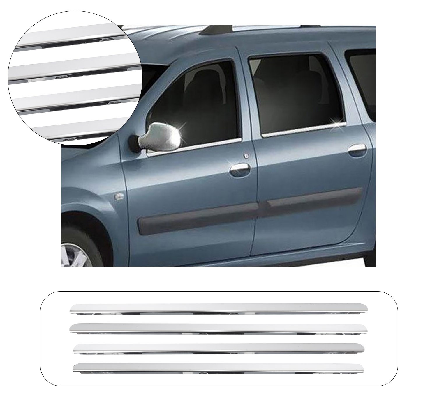 DACIA LOGAN MCV SW 2006-2013 CAM ÇITASI 4PRÇ