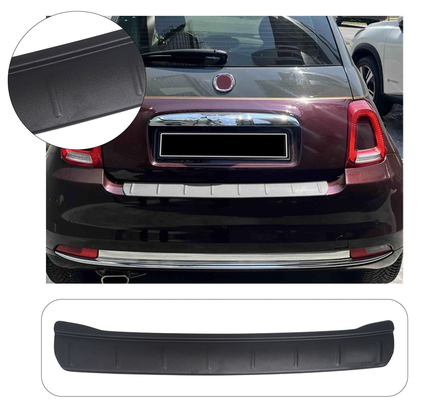 FIAT 500 2016- ABS GENİŞ ARKA TAMPON KORUMA