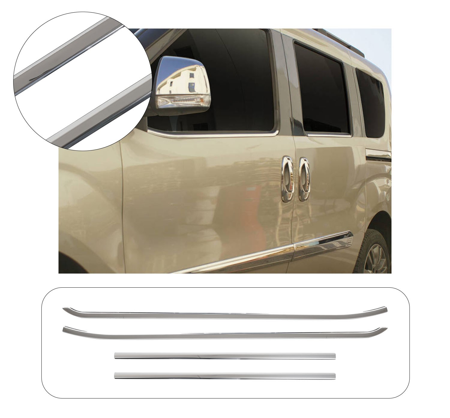 FIAT DOBLO  2010- CAM ÇITASI 4 PRÇ
