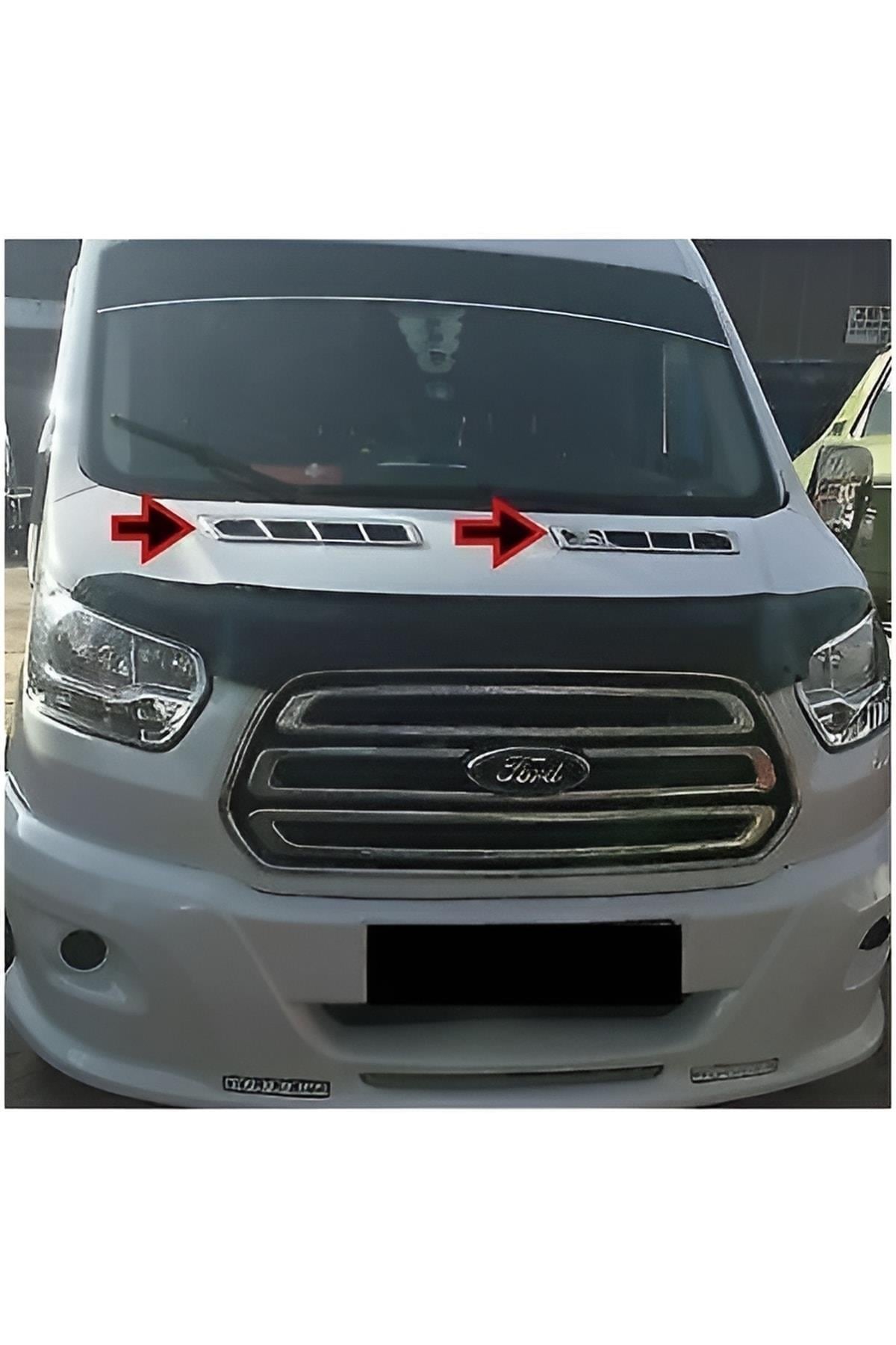 Ford Transit Krom Ön Kaput Havalandırma Izgarası 2 Parça P.çelik 2014 > 2018