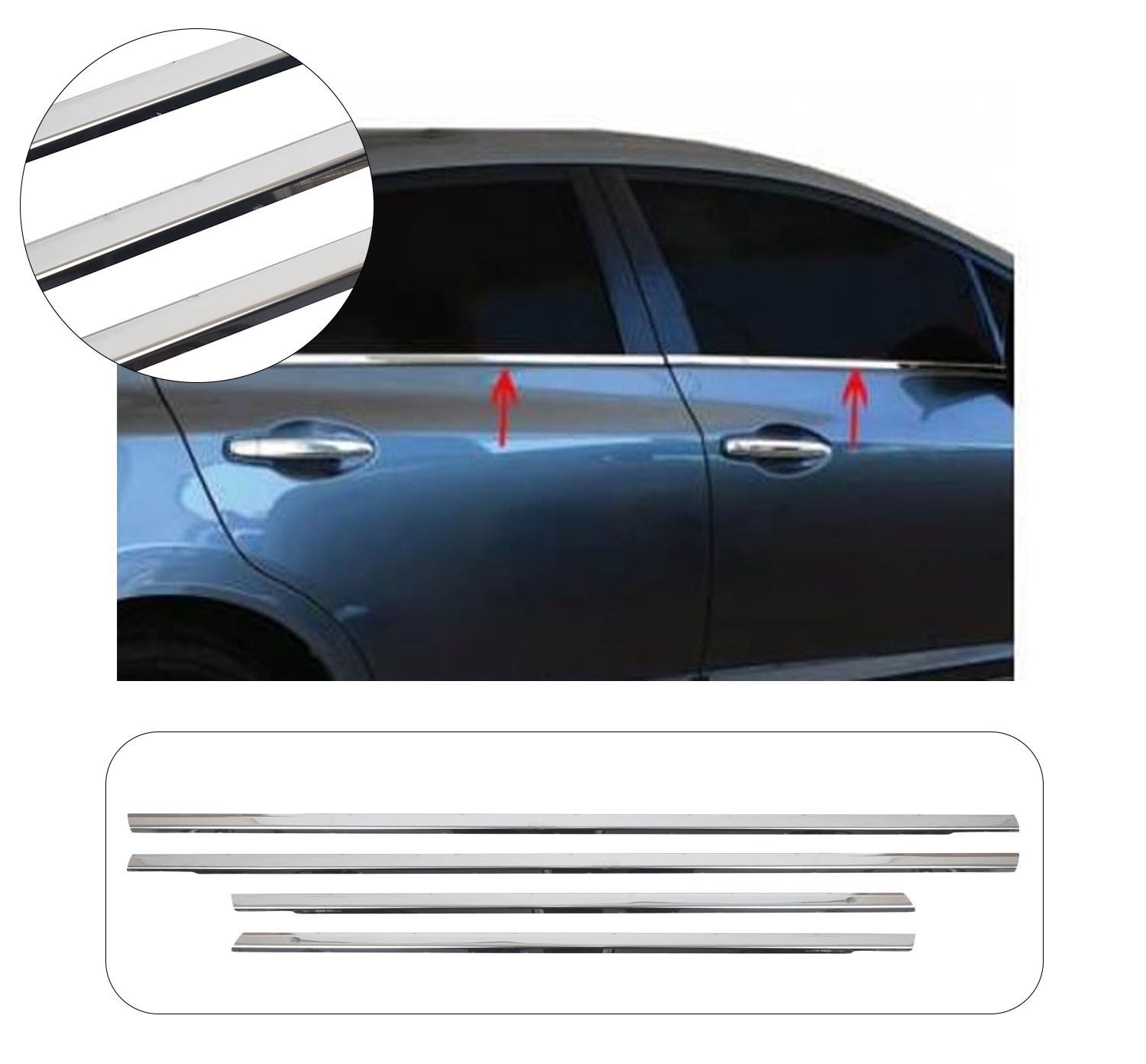 HONDA CIVIC 2019- CAM ÇITASI 4 PRÇ