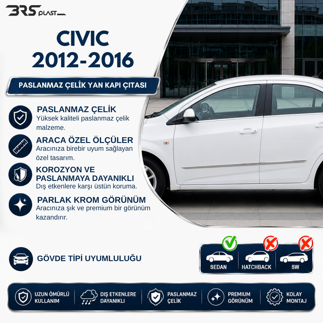 HONDA CIVIC 212-2016 YAN KAPI ÇITASI