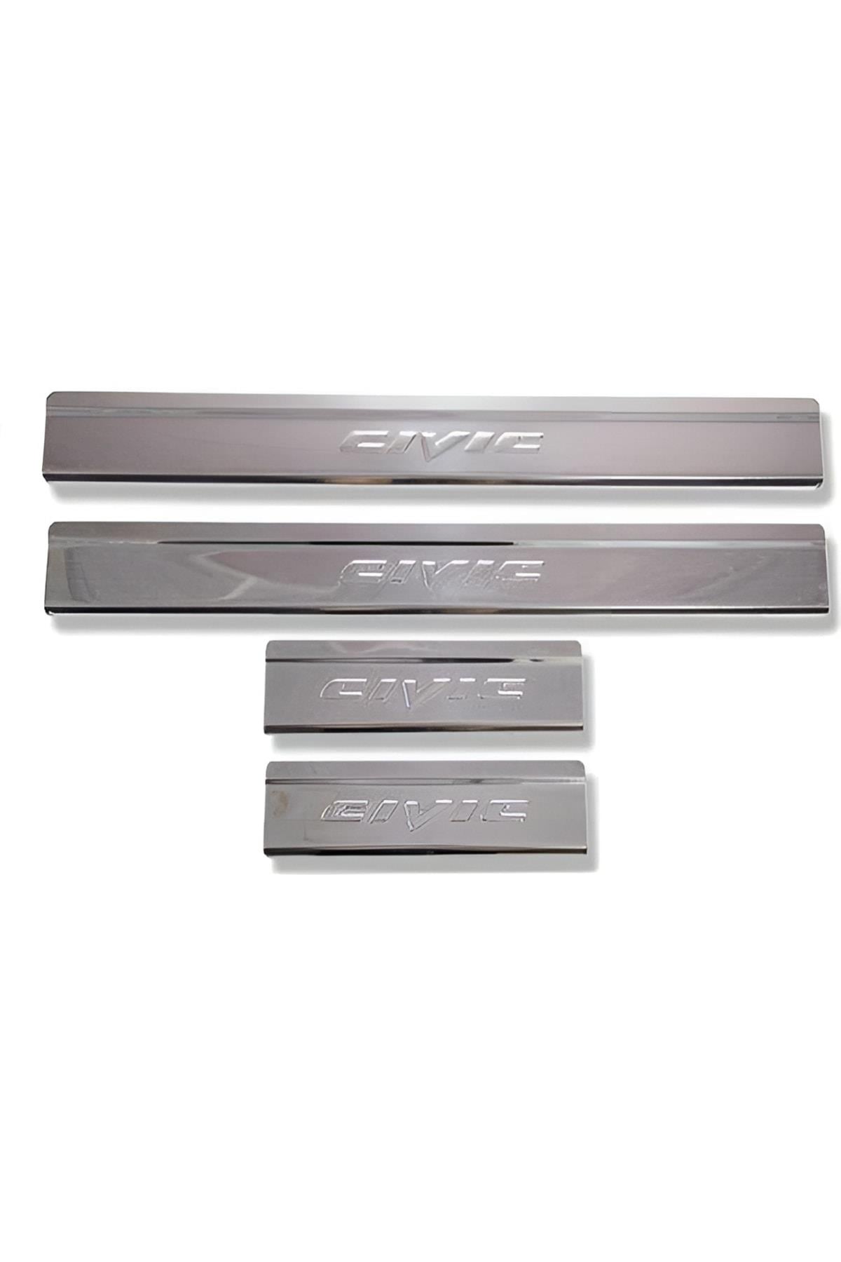 Honda Cıvıc Krom Kapı Eşiği 4 Parça Paslanmaz Çelik 2016-2021 Arası