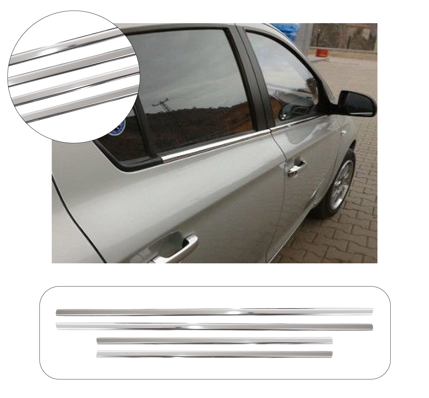 HYUNDAI I20 2008-2012 CAM ÇITASI 4 PRÇ