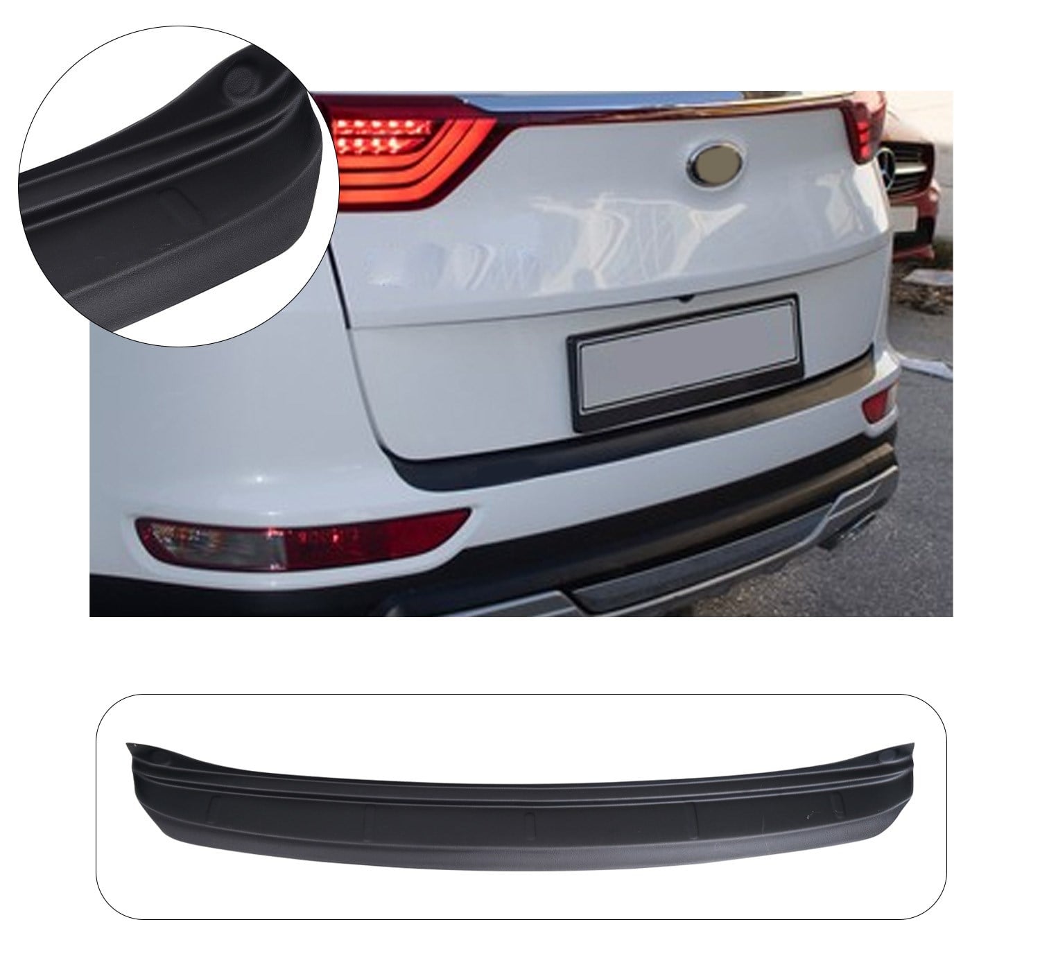 KIA SPORTAGE 2016-2018 ABS GENİŞ ARKA TAMPON ÜSTÜ KORUMA