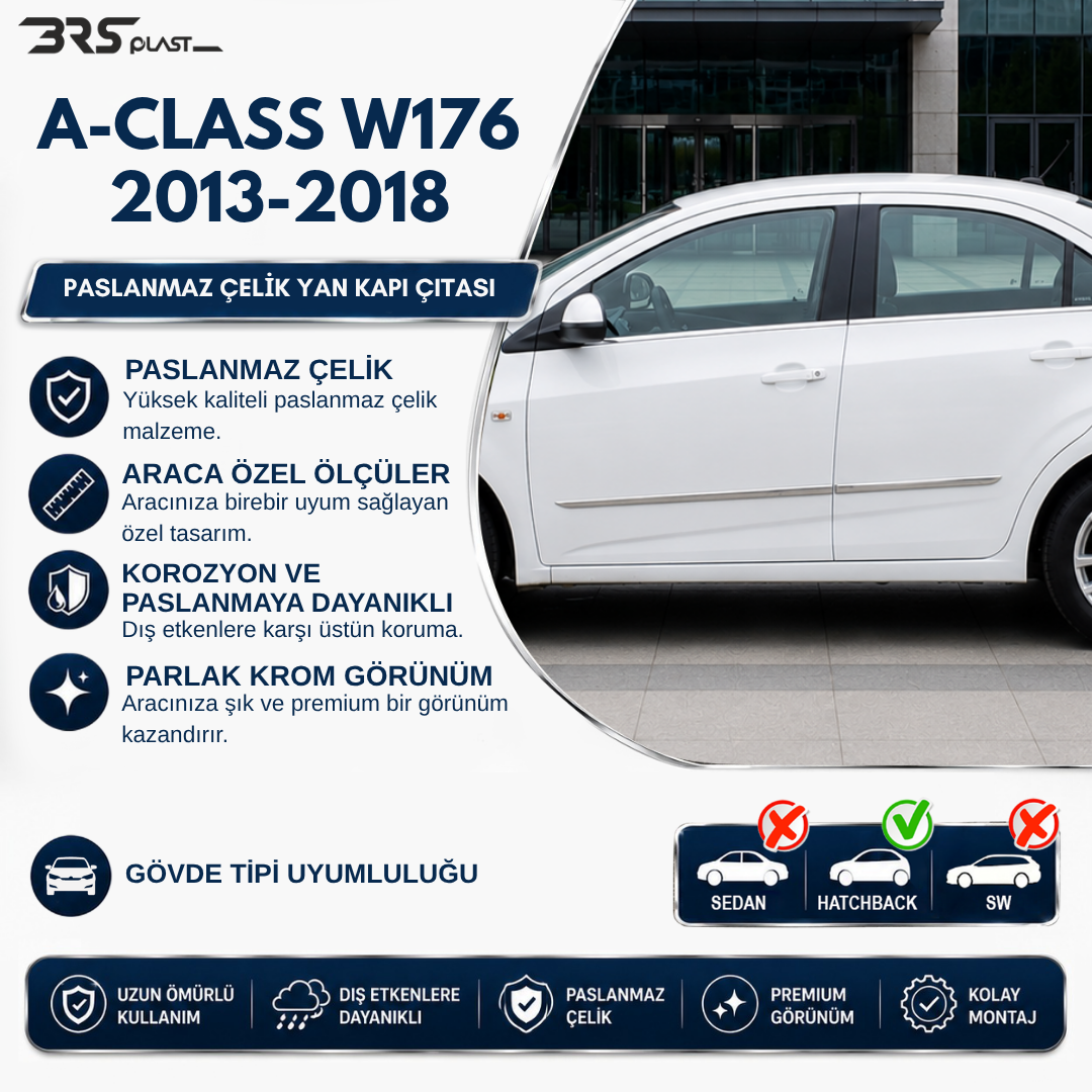MERCEDES A CLASS W176 2013-2018 YAN KAPI ÇITASI