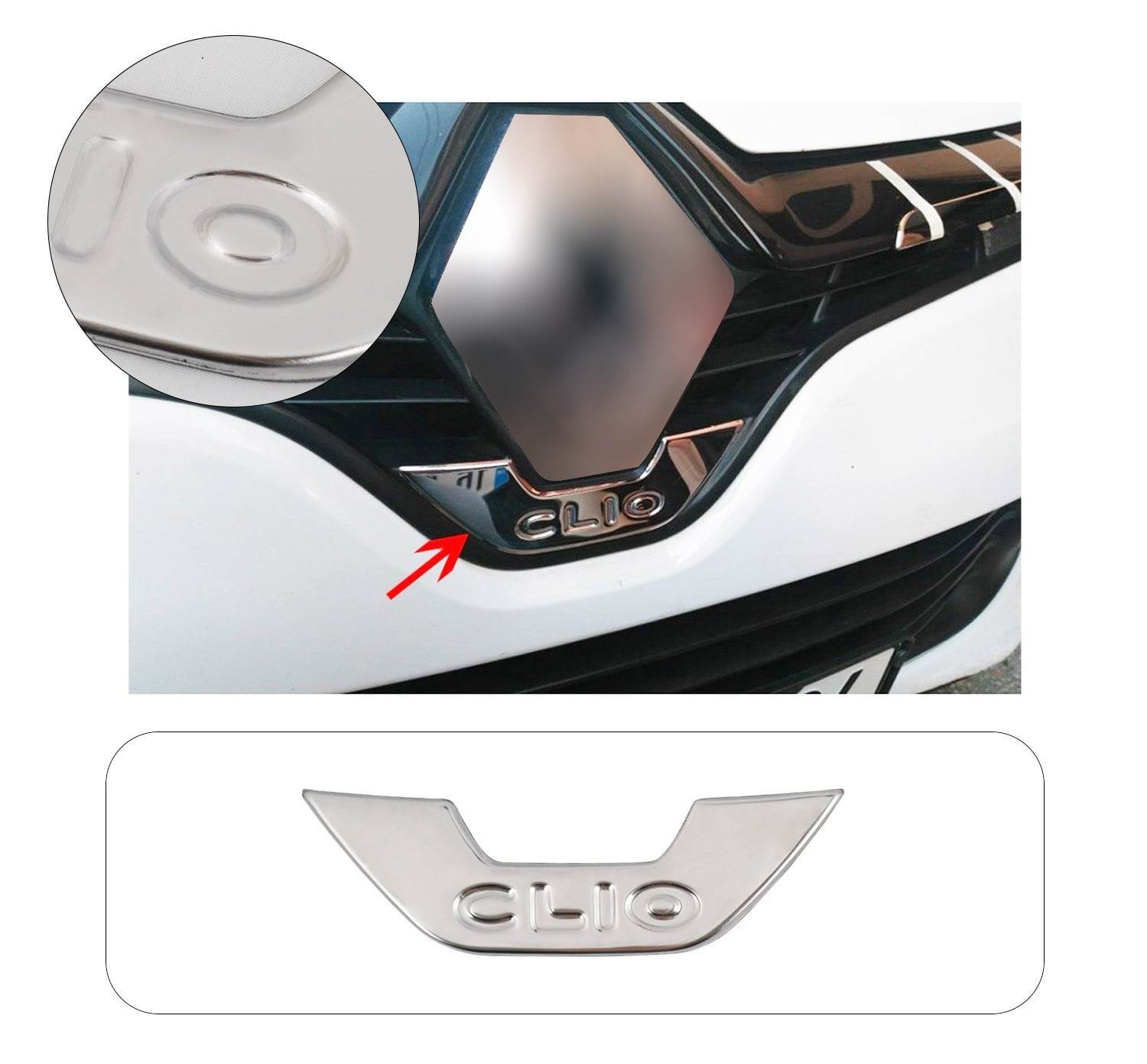 RENAULT CLIO 4 ÖN AMBLEM ÇERÇEVESİ
