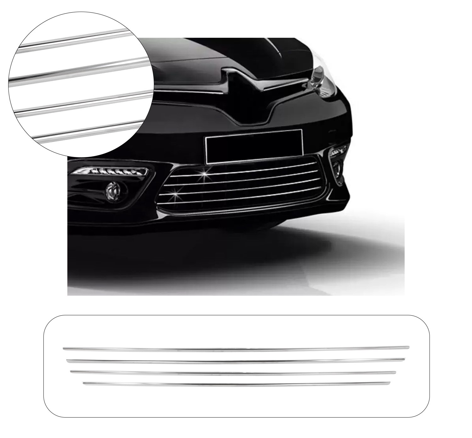 RENAULT FLUENCE 2013- ÖN TAMPON ÇITASI 4 PRÇ