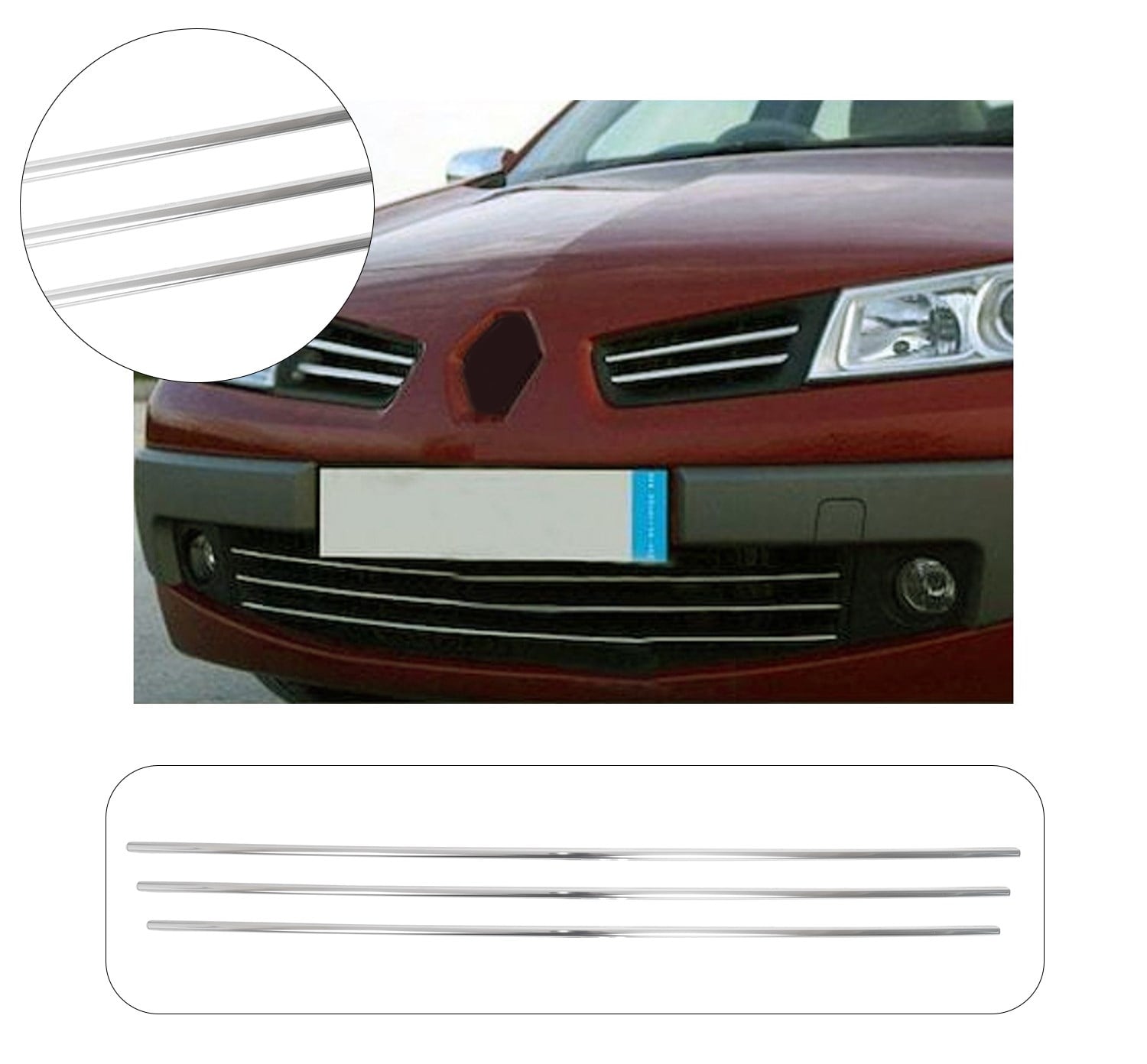 RENAULT MEGANE 2 2004-2010 ÖN TAMPON ÇITASI 3 PRÇ
