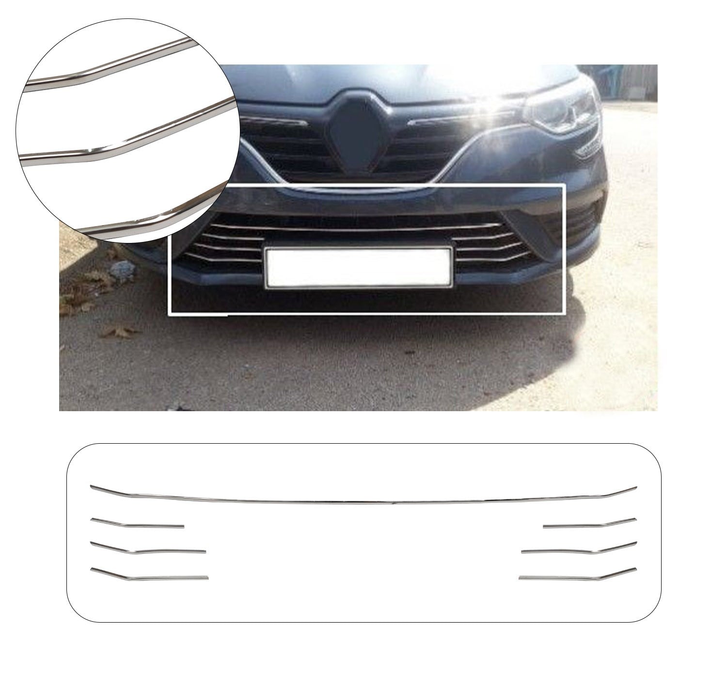 RENAULT MEGANE 4  2016-2019 ÖN TAMPON ÇITASI