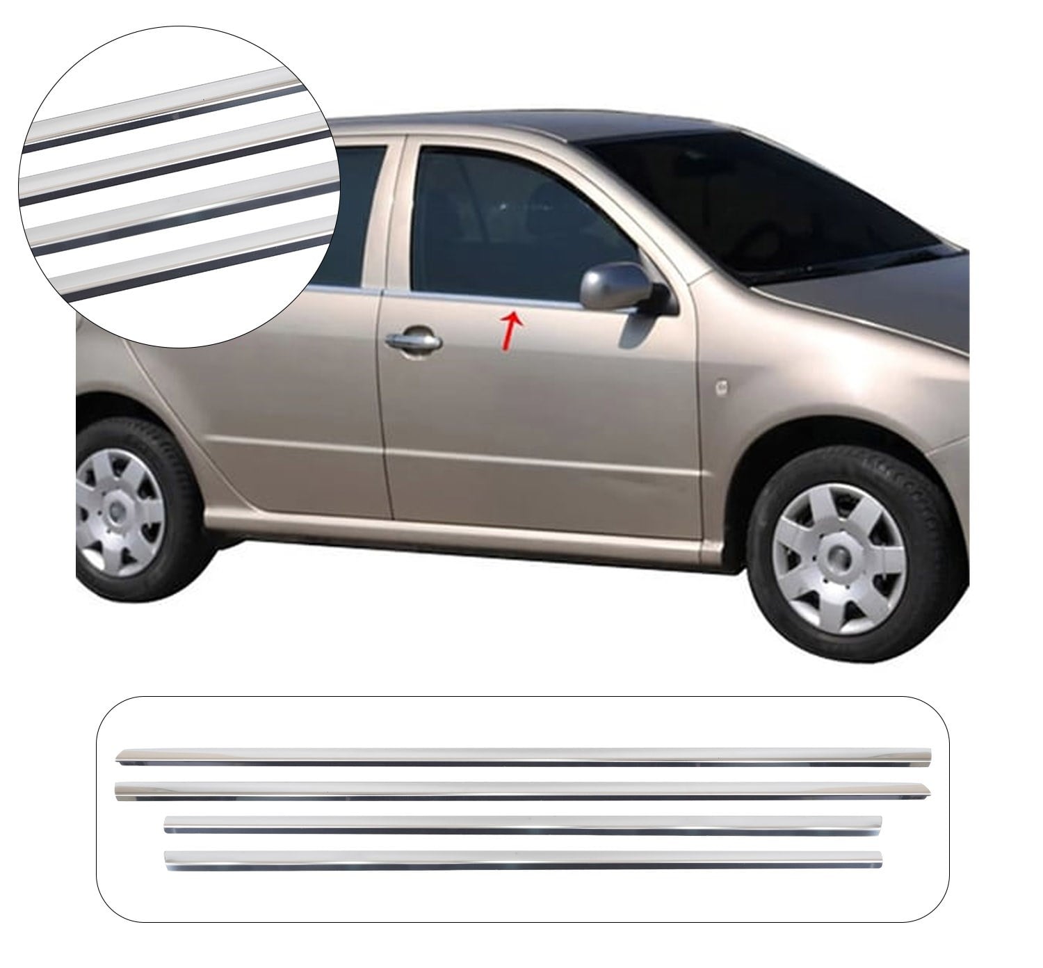 SKODA FABIA 2000-2007 CAM ÇITASI 4 PRÇ