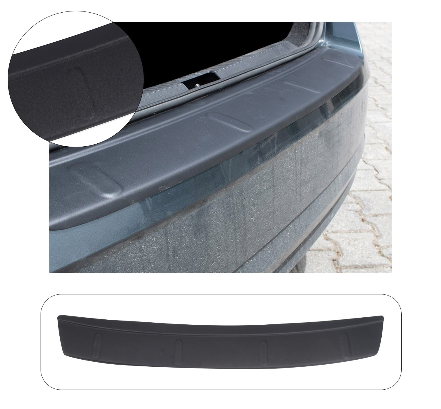 SKODA OCTAVIA 2013-2019 ABS GENİŞ ARKA TAMPON ÜSTÜ KORUMA