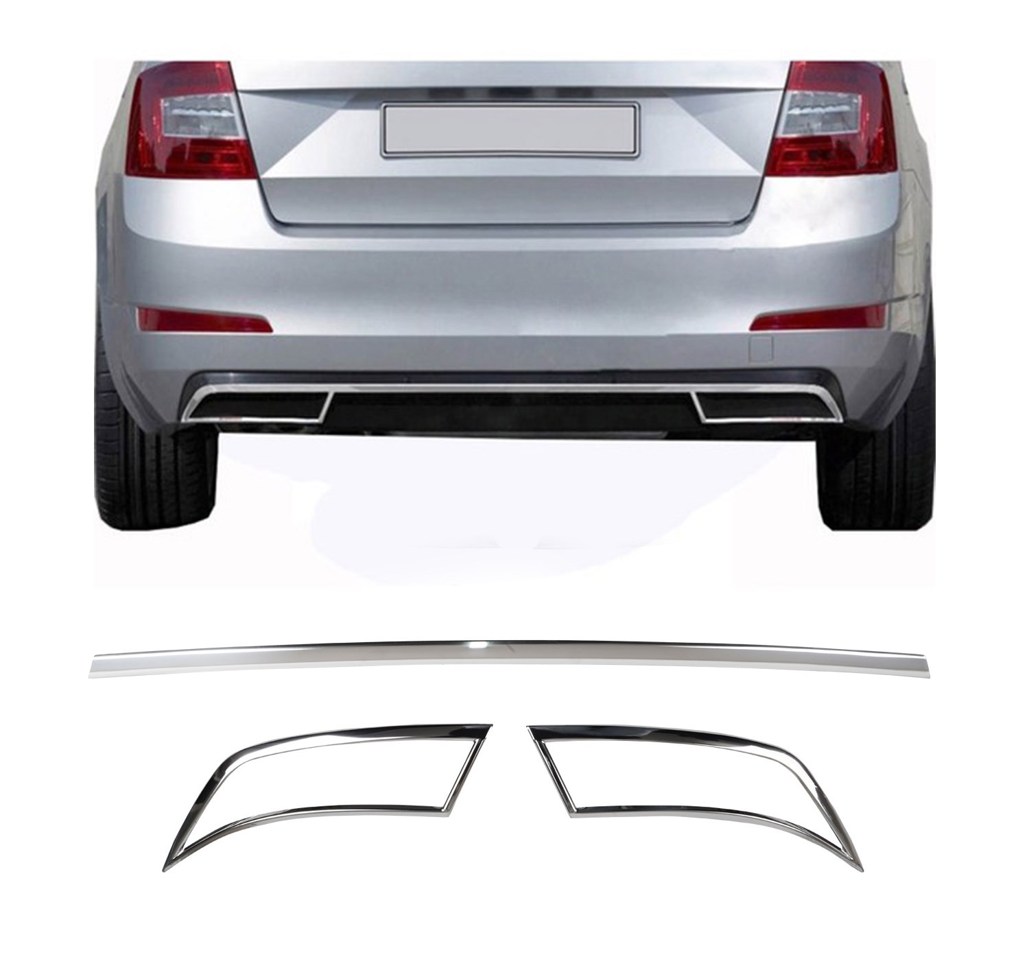 SKODA OCTAVIA 3 A7 2013- EGZOZ ÇERÇEVESİ + ARA ÇITA